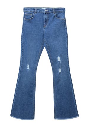 LUNGO ROTTURE - Jeans a zampa - var blu denim medio