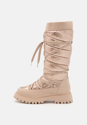 Anna Field Wide Fit Šněrovací vysoké boty - beige