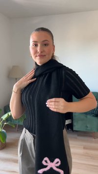 Even&Odd Écharpe - black/pink