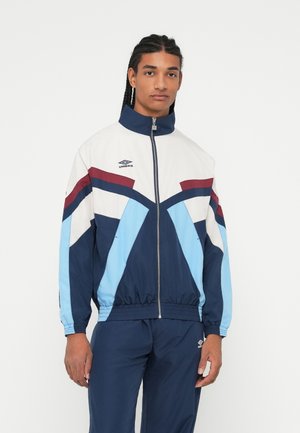 RELAXED TRACK JACKET - Chaqueta fina - dark navy/white sand/vista blue