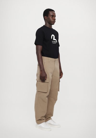 Evisu KAMON SEAGULL PANTS - Cargobroek - beige