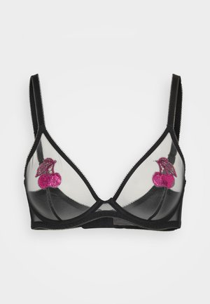 PERRI BRA - Tugitraadiga rinnahoidja - black/fuchsia