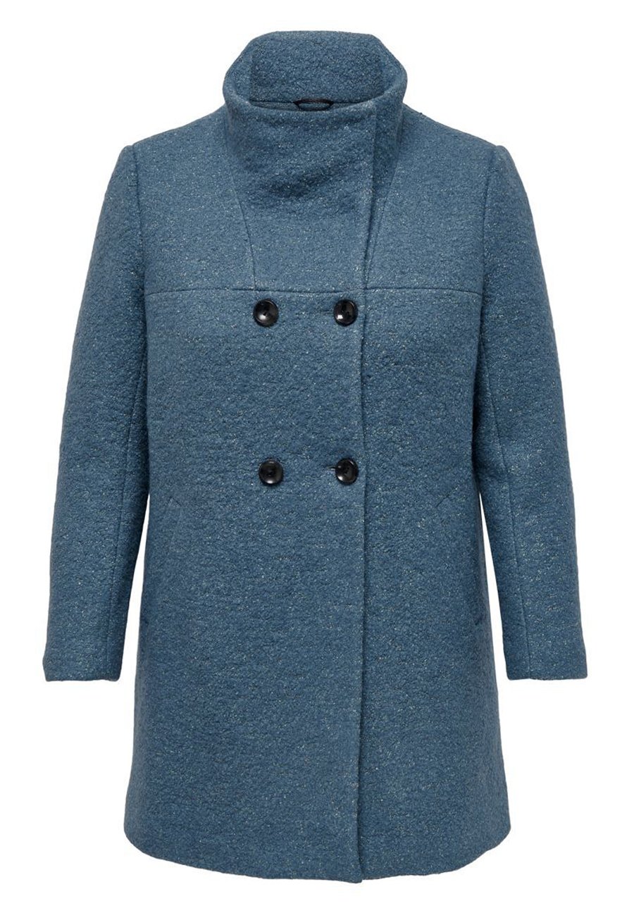 ONLY Carmakoma CARNEWSOPHIA - Halflange jas - blue mirage/blauw - Zalando.nl