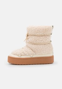 Platform ankle boots - beige