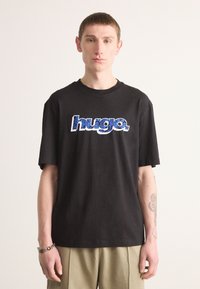 HUGO - NUGIBOL - T-shirt con stampa - black Immagine in miniatura 1