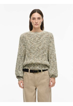 RUNDHALS - Strikkegenser - birch