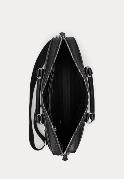 Polo Ralph Lauren PEBBLED LEATHER COMMUTER BAG UNISEX - Aktetas - black