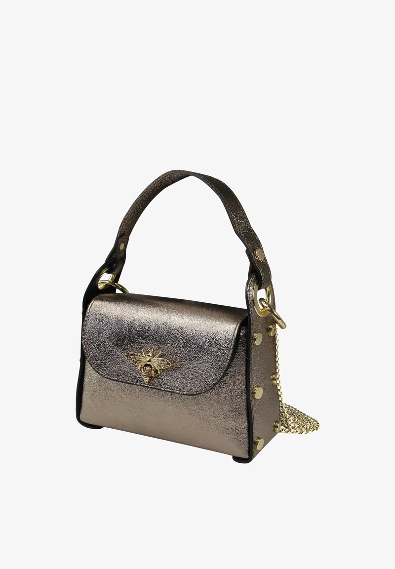 DrachenLeder Sac à main - bronze metallic braun