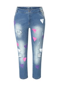 Angel of Style NEON-HERZEN DESTROY-EFFEKTE - Jean slim - blue stone