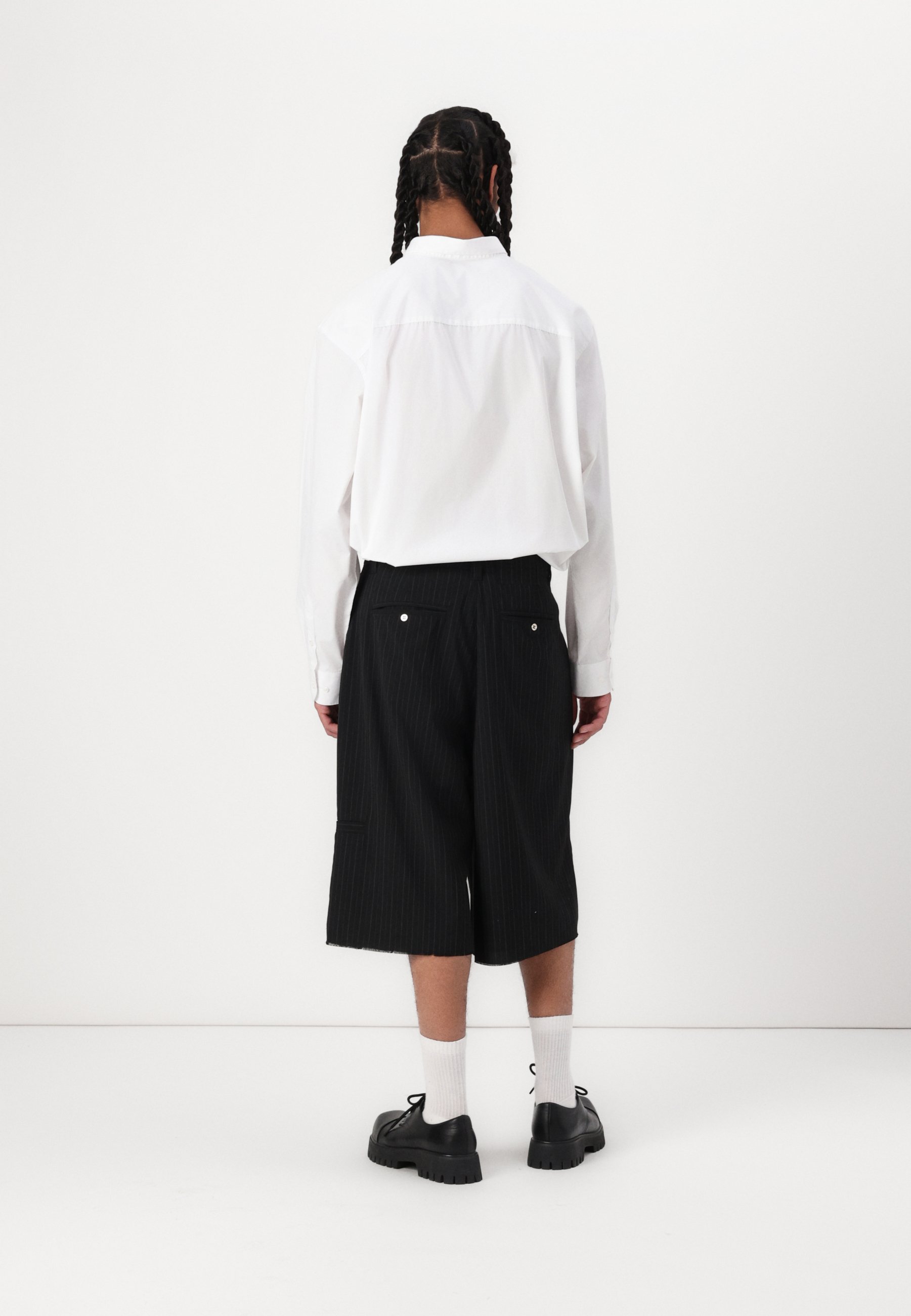 Jaded London PINSTRIPE GOLIATH UNISEX - Shorts - black - Zalando.co.uk