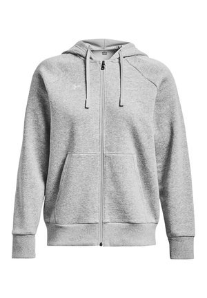 Under Armour RIVAL   - Zip-up sweatshirt - mod gray light heather   white