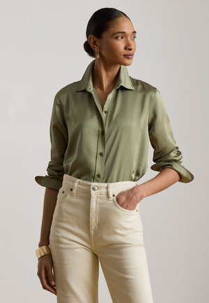 Lauren Ralph Lauren CLASSIC FIT SATIN CHARMEUSE SHIRT - Πουκαμίσα με κουμπιά - light agave