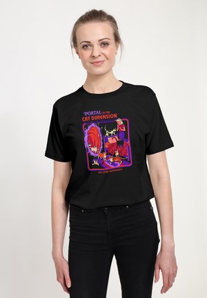STEVEN RHODES CAT DIMENSION - T-shirt imprimé - black