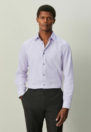 REGULAR FIT - TEXTURED LONG SLEEVE WITH TRIM - Hemd - lilac
