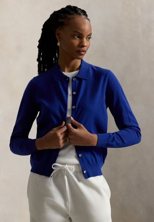 POLO-COLLAR BUTTONED CARDIGAN - Kardiganas - sporting royal