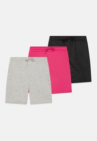 Friboo - UNISEX 3 PACK - Šorti - dark grey/pink/mottled light grey Miniatūras attēls 1