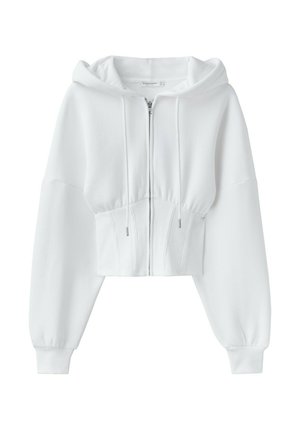 Stradivarius, CORSET-STYLE HOODIE - Sweat zippé - white