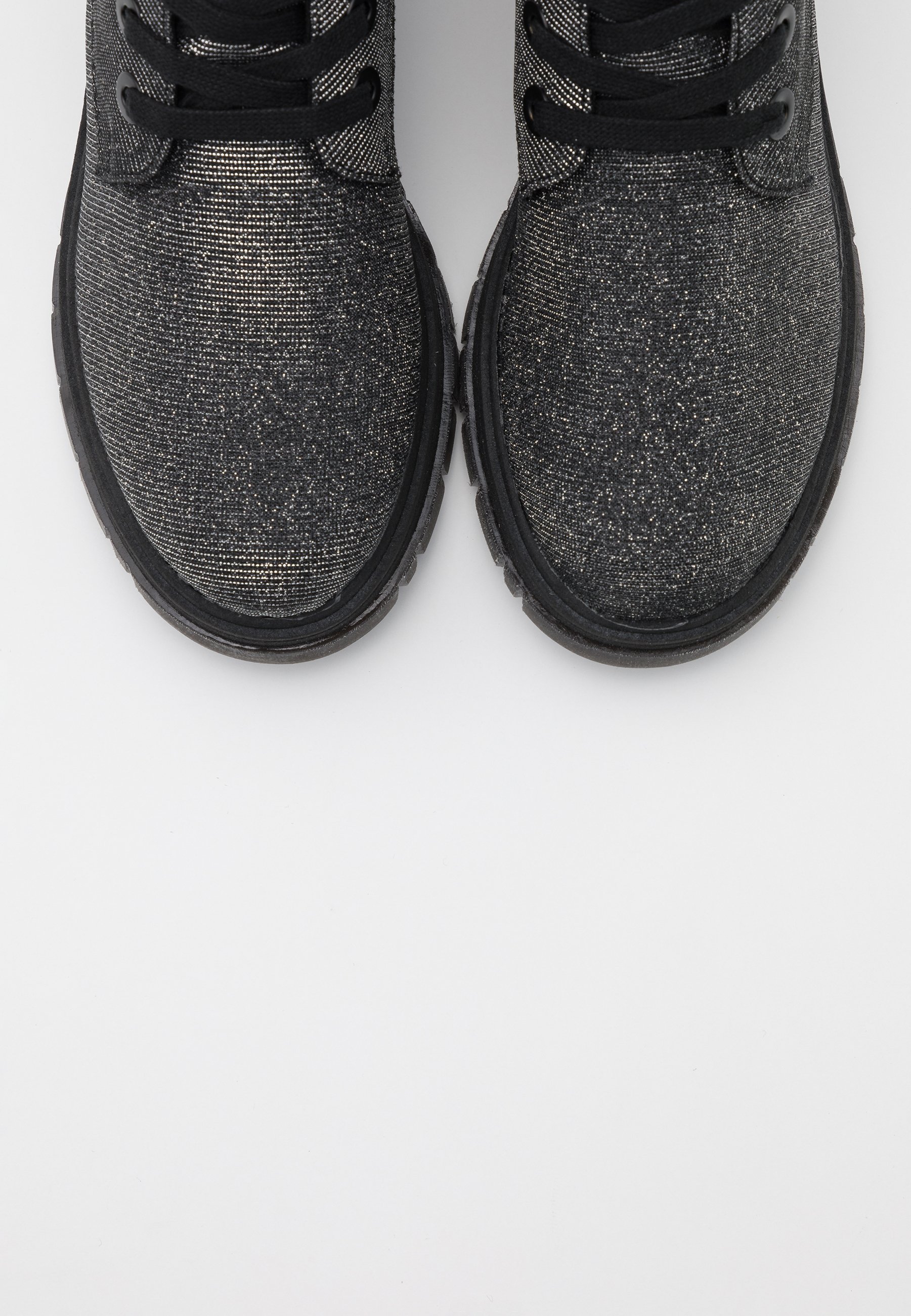 black metallic booties