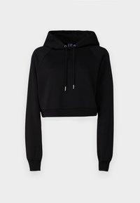 ULTRA CROP HOODIE - Bluză de molton - true black