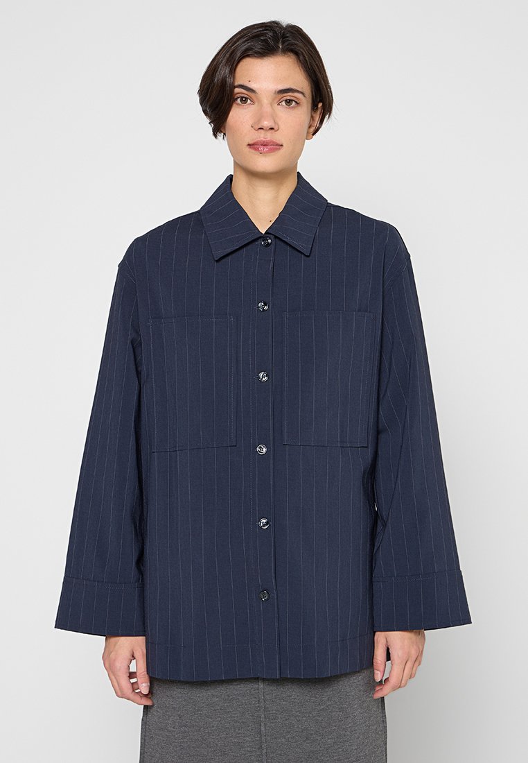 Mango Overhemdblouse donkerblauw Mango Overhemdblouse donkerblauw