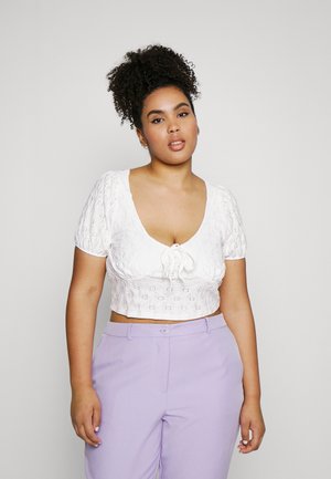 Even&Odd Curvy ROMANTIC TOP - Blusa - 003 - off-white