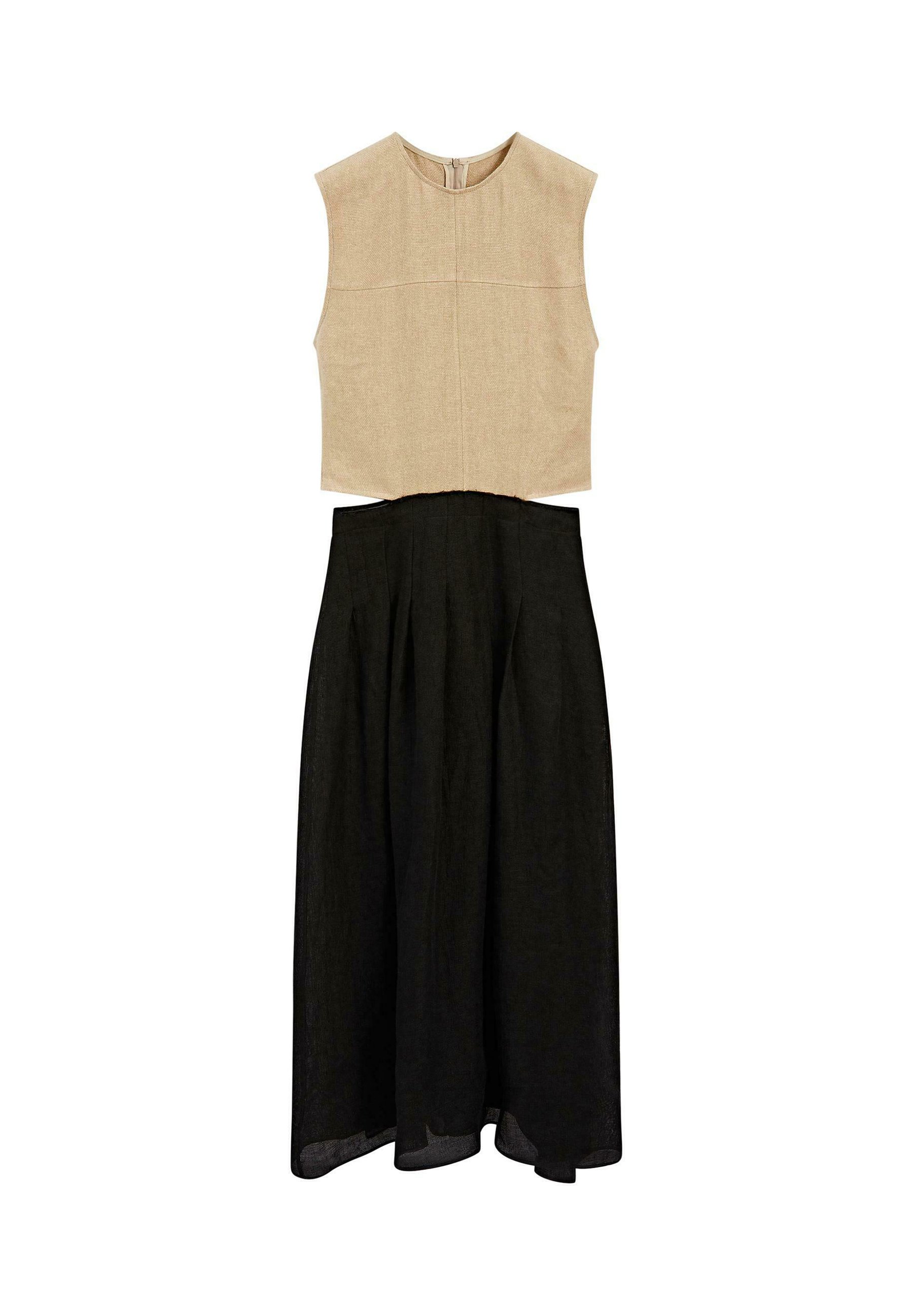 ★ Massimo Dutti★ Contrast color long one piece side slit Massimo Dutti CONTRAST LONG WITH SIDE SLITS - Maxi dress