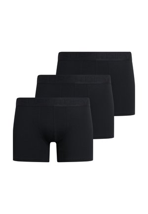 Sorte boxer briefs lavet af blødt stof, med en bred talje med prægede "SUPERDRY" logo. Tre par stablet.