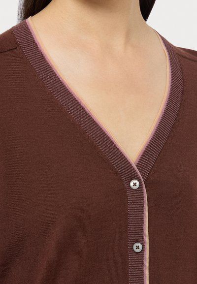 PS Paul Smith WOMENS BUTTON THROUGH - Casaco de malha - brown