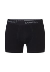 Zwarte katoenen boxershorts met een grijze elastische tailleband met het "O'Neill"-logo. Ontworpen voor een snug fit, zonder aanvullende patronen.
