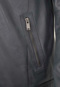 Lederjacken24 REMO - Lederjacke - blaugrau