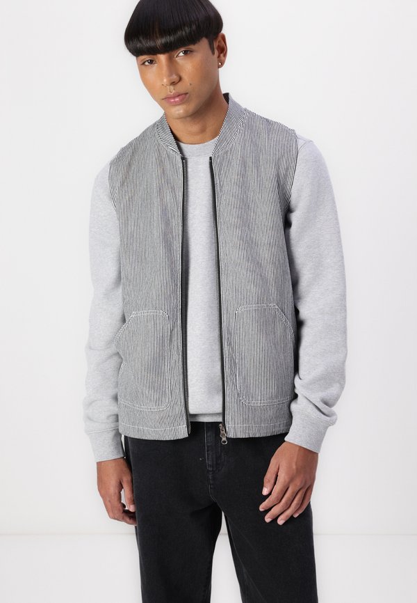 WORK UNISEX - Waistcoat - aged hickory stripe4