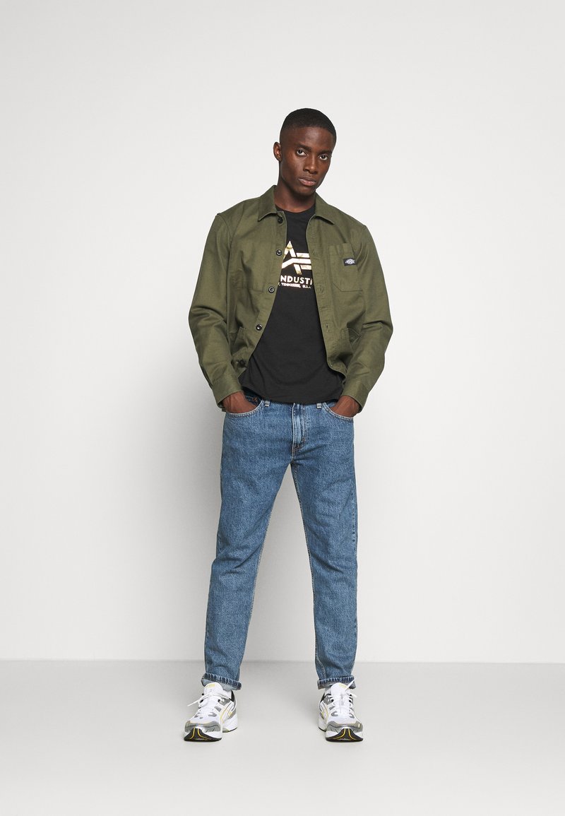 Hombre Camiseta Alpha Industries Basic Foil Print - Algodón, Cuello Redondo, Estilo Casual Para Hombre Hugo Boss