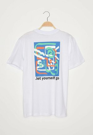 T-shirt med print - white