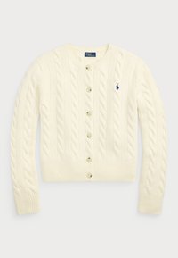 CABLE-KNIT WOOL-CASHMERE CARDIGAN - Vest - authentic cream