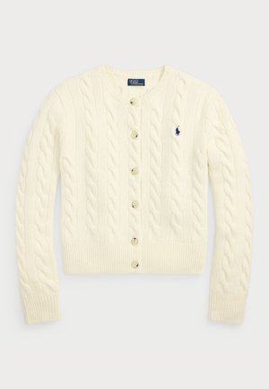 Polo Ralph Lauren CABLE-KNIT WOOL-CASHMERE CARDIGAN - Cardigan - authentic cream