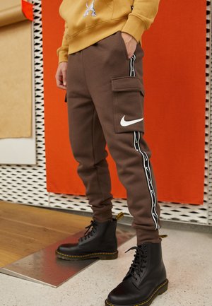 REPEAT PANT - Pantaloni cargo - baroque brown/white