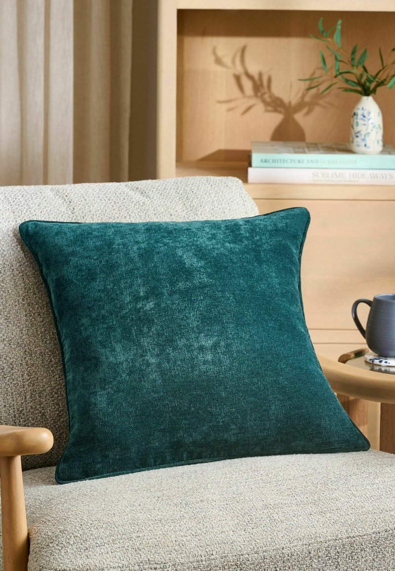 Next 45X45CM SOFT VELOUR - Dekokissen - teal blue/petrol