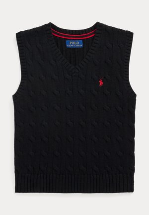 Polo Ralph Lauren, CABLE-KNIT COTTON SWEATER VEST 2-6Y - Smanicato - black