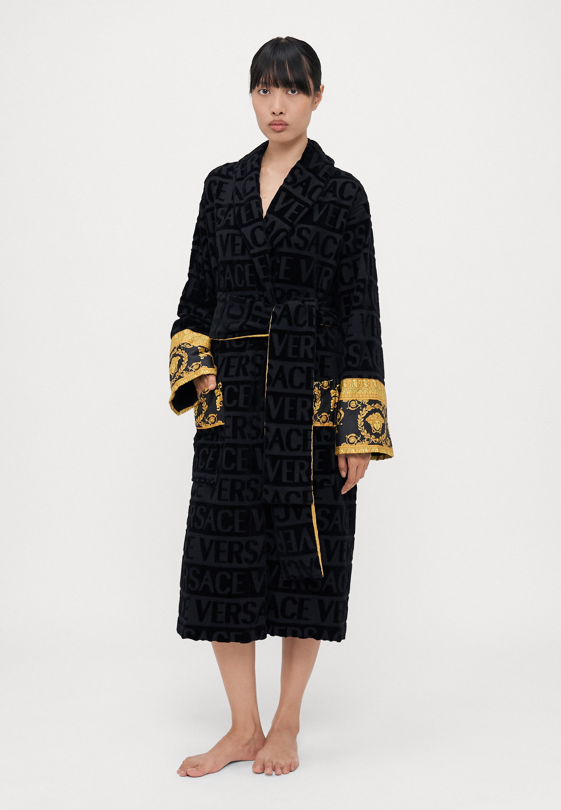 Versace BATHROBE I HEART BAROQUE - Dressing gown - black