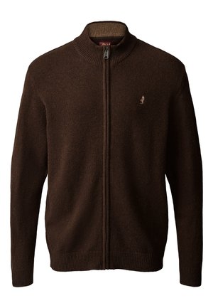 ALFIE - Chaqueta de punto - dark brown melange
