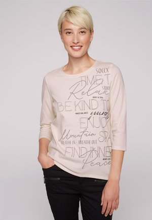 MIT WORDING UND SCHMUCKSTEINEN - Longsleeve - rose blush