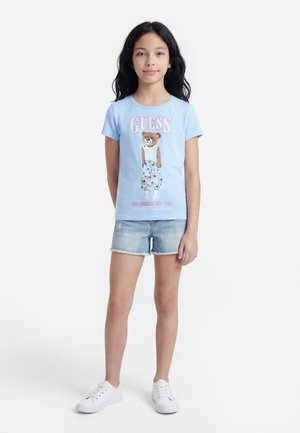 Guess JUNIOR - Μπλουζάκι με στάμπα - light blue sky