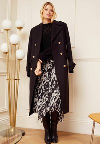 Love & Roses RUFFLE REGULAR FIT - A-vonalú szoknya - black white animal