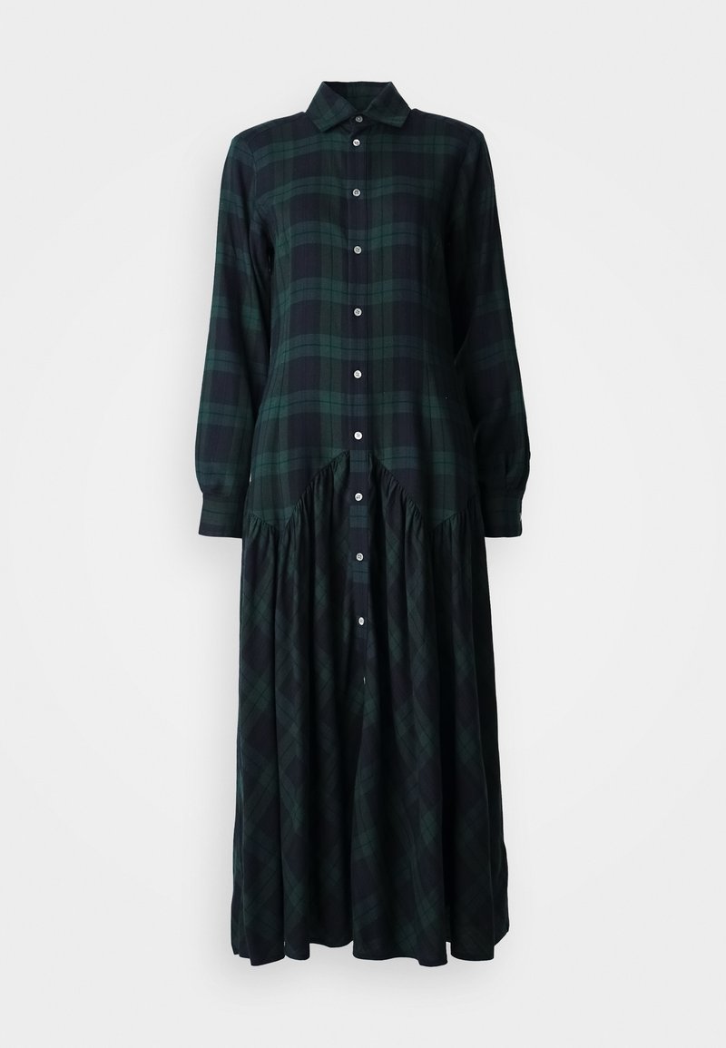 Polo Ralph Lauren LONG SLEEVE DAY DRESS - Maxi dress - pine/navy multi/green  - Zalando.ie