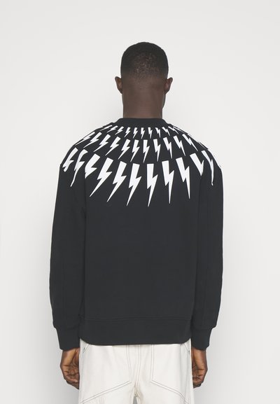 Neil Barrett FAIRISLE THUNDERBOLT EASY - Felpa - black