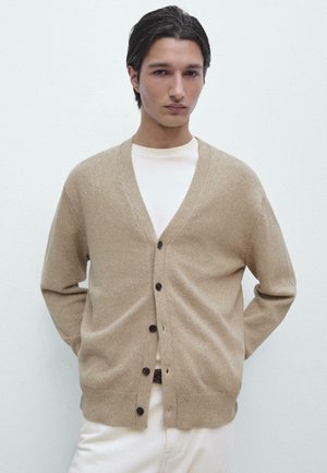 MOULINÉ - Cardigan - mottled light brown