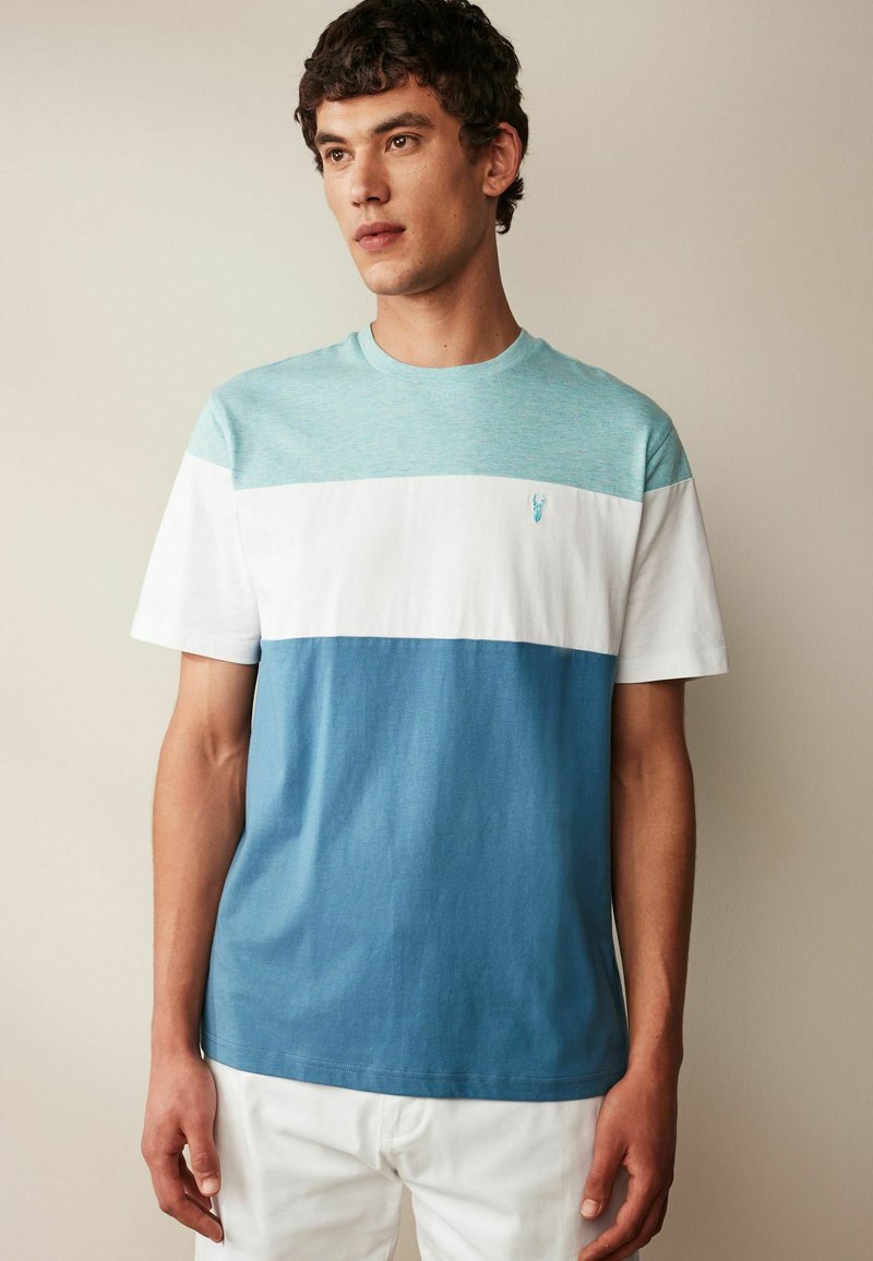 Next BLOCK REGULAR - T-shirts print - blue