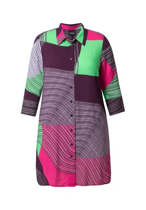 Ulla Popken 3/4 SLEEVE - Overhemdblouse - dark plum