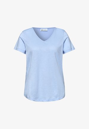 Street One, BASIC T-SHIRT MIT V-NECK IN UNIFARBE - T-shirt basique - cashmere blue