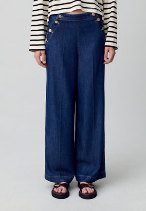 À PONT - Pernera ancha - denim indigo